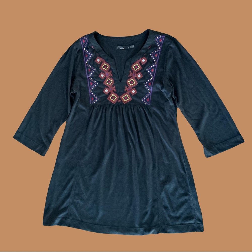 Prana Mira Swim Cover Up Tunic with Embroidered Design
